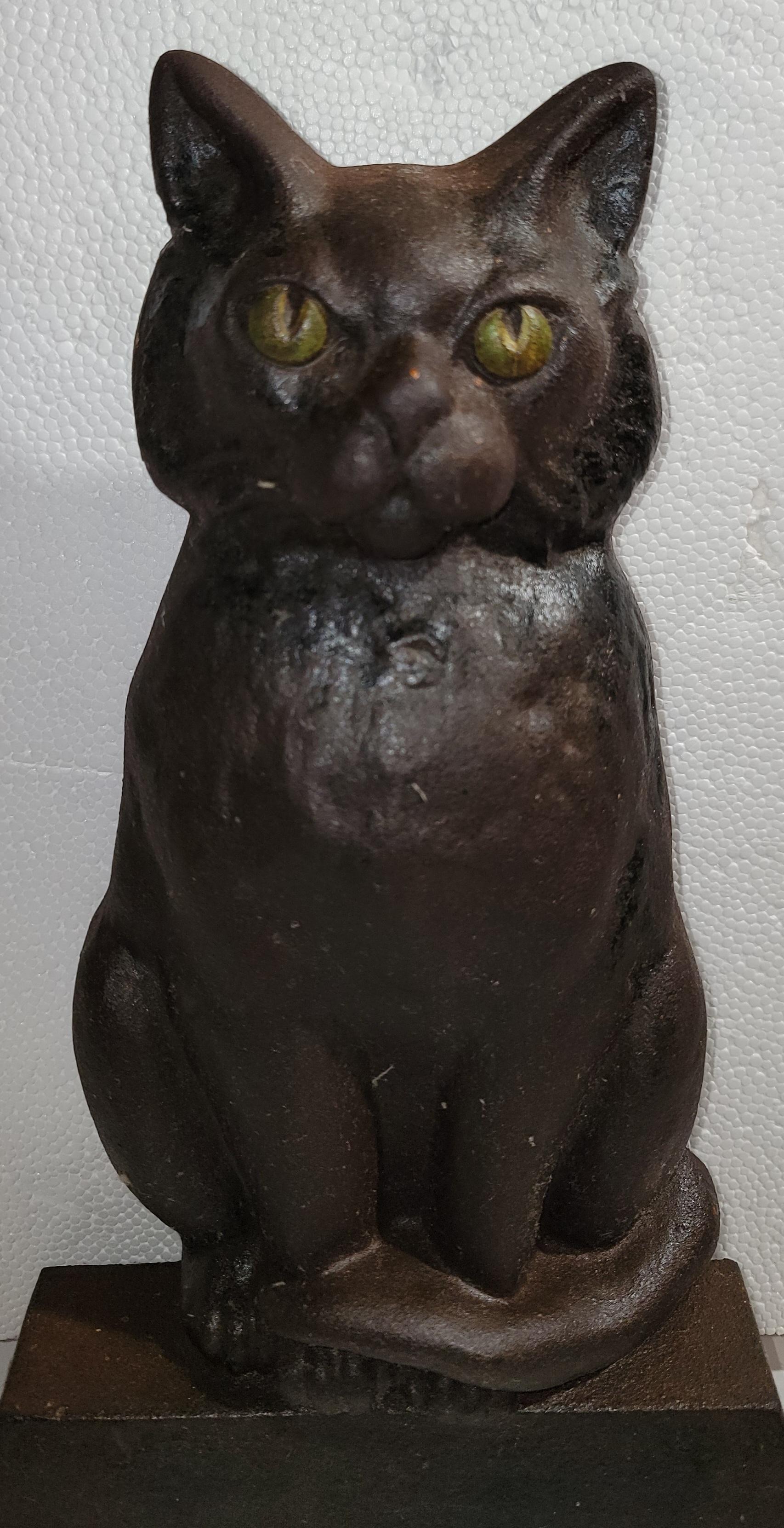 Tope de puerta para gatos Hubley de hierro fundido de principios del siglo XX Vaciado en venta