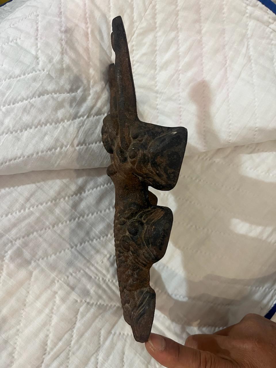 20th Century Early 20thc Cast Mermaid Boot Scraper/Remover For Sale