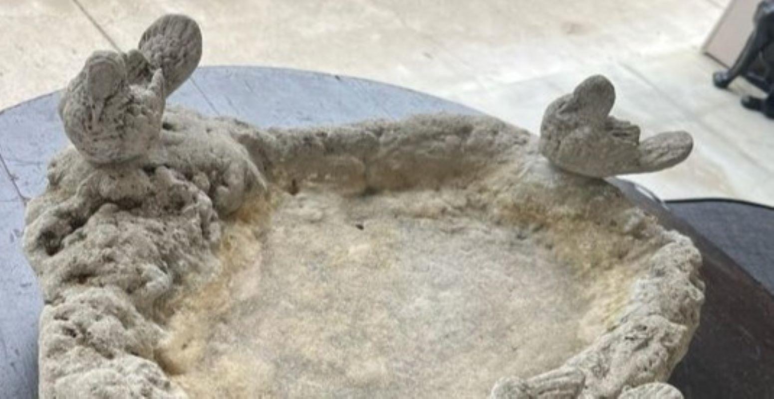 American Early 20thc Cement Bird Bath/Feeder For Sale