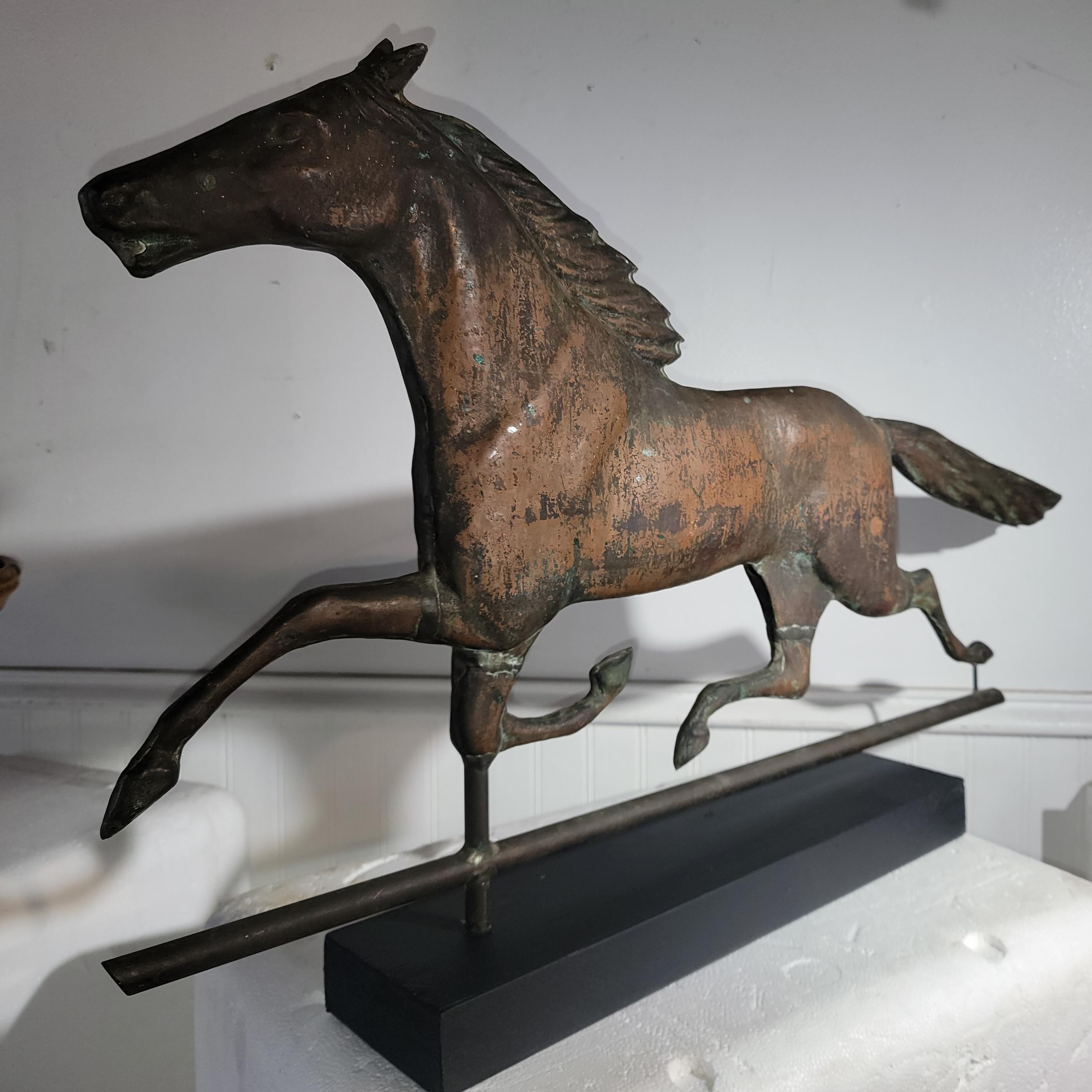 Girouette en cuivre à cheval du début du 20e siècle Bon état - En vente à Los Angeles, CA