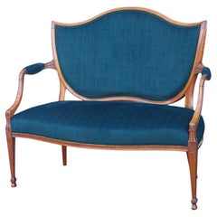 Early 20thC Edwardian Satinwood Two-Seater Sofa