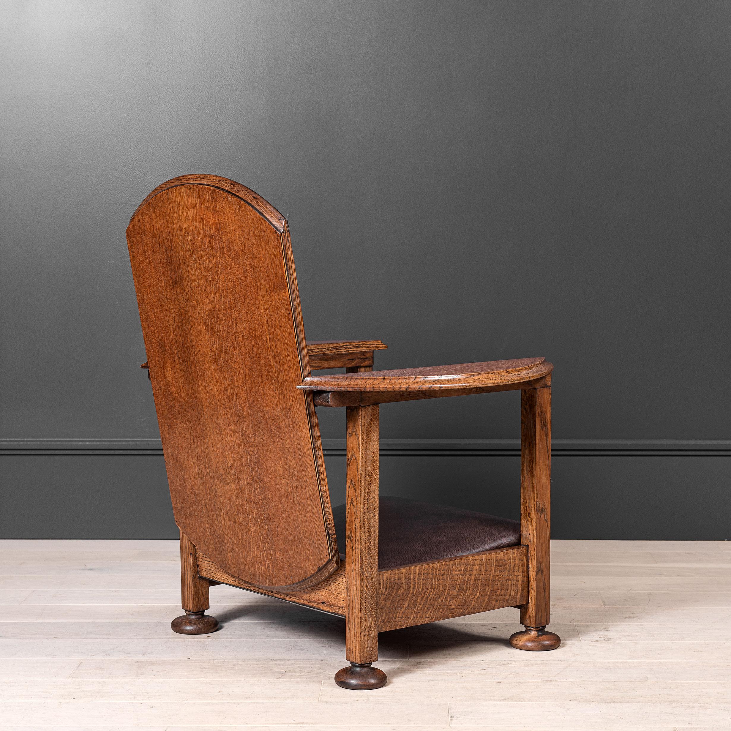 Early 20thC English Oak Metamorphic Chair Table 1