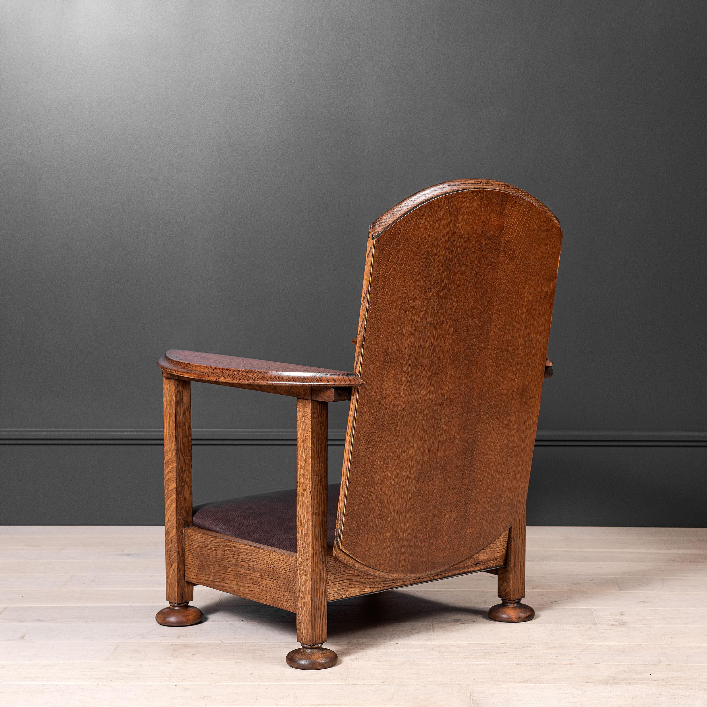 Early 20thC English Oak Metamorphic Chair Table 2