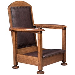 Antique Early 20thC English Oak Metamorphic Chair Table