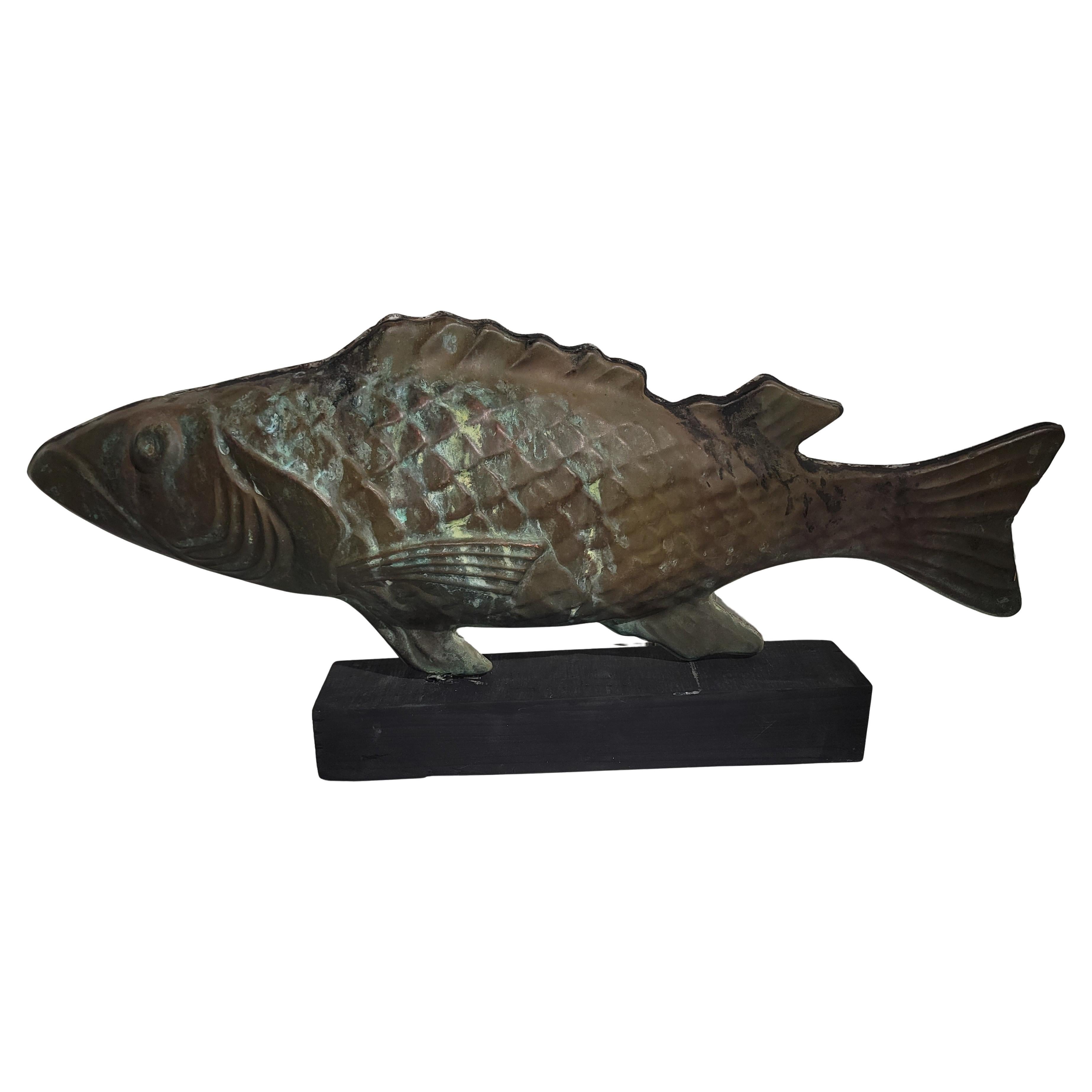 Early 20Thc Full Body Fish Weather Vane