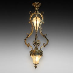 Early 20thC Gilt Bronze Ceiling Fitting of Grand Proportions