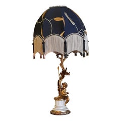 Antique Early 20thC Gilt Metal Lamp