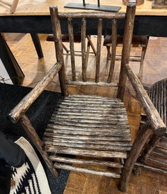 Early 20thc Hickory Hand Made Chair Arm Chair