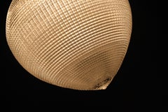 Early 20th Century Holophane Prismatic Glass Acorn Teardrop Pendants Lights