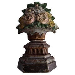 Early 20thC Hubley Bouquet of Flowers Cast Iron Doorstops