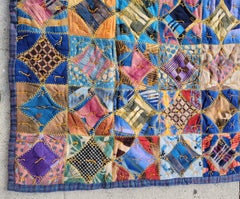 Early 20th C. Indian Blanket Blocks Quilt / Comforter