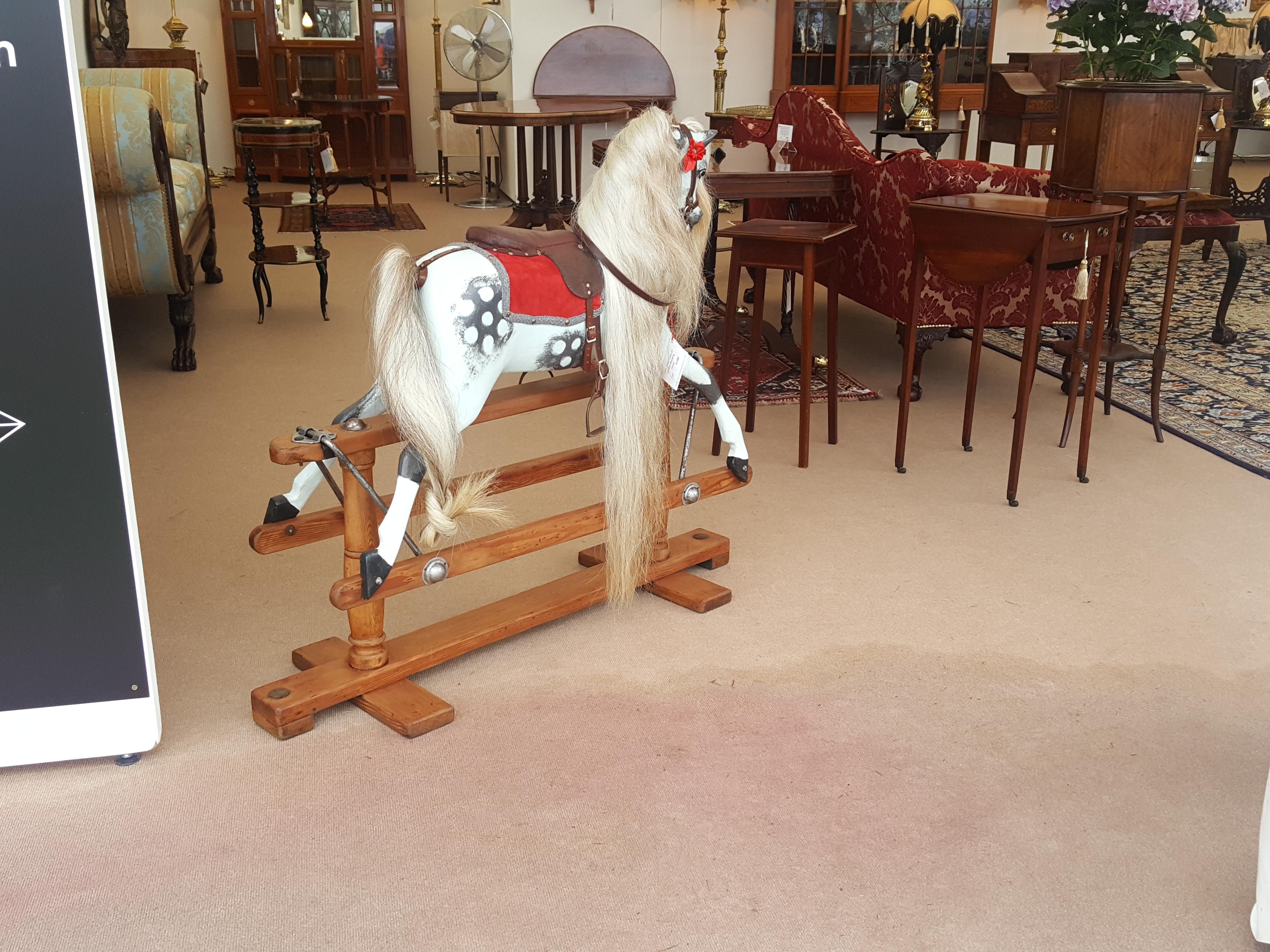 English Early 20th Century Lines of London Rocking Horse For Sale