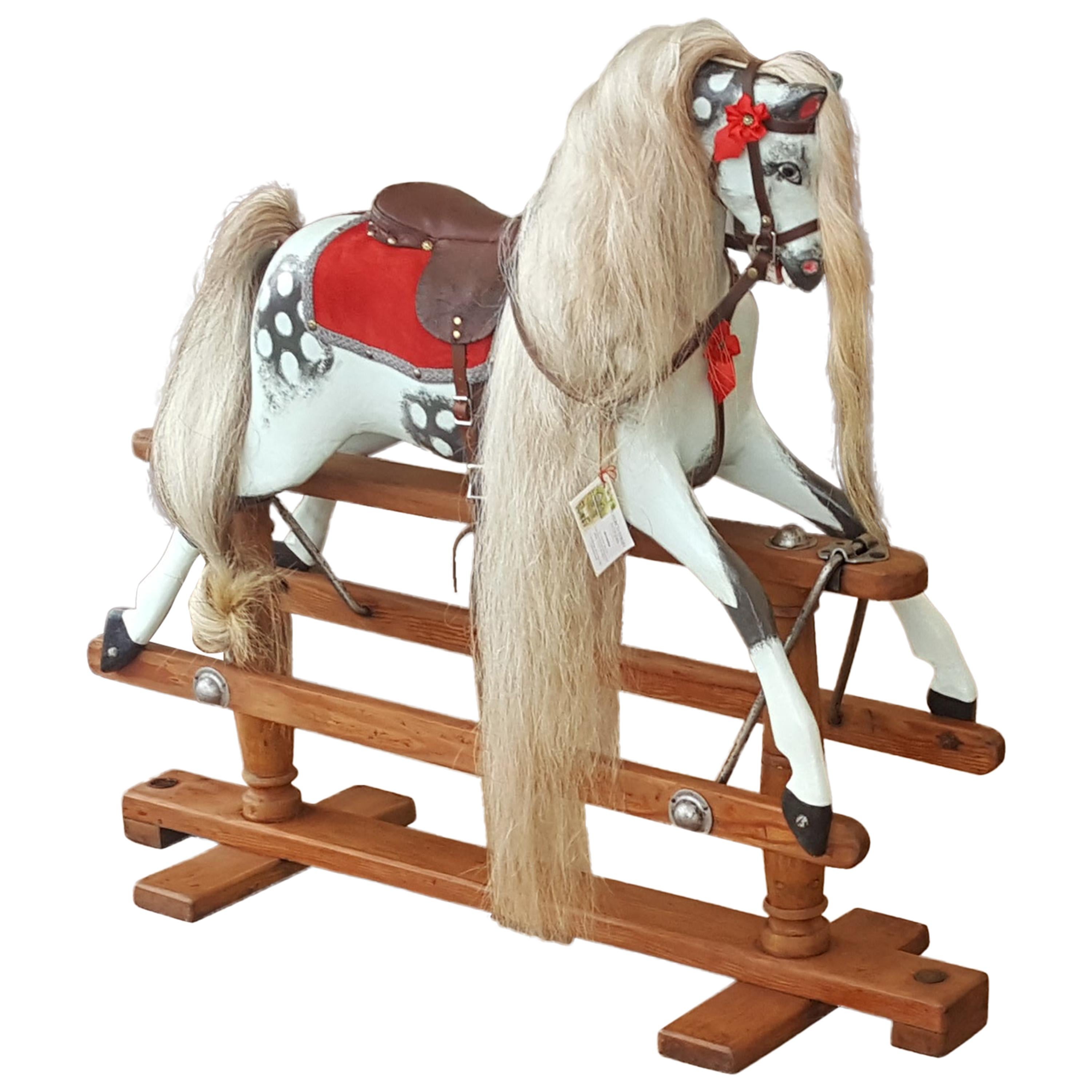 Early 20th Century Lines of London Rocking Horse For Sale