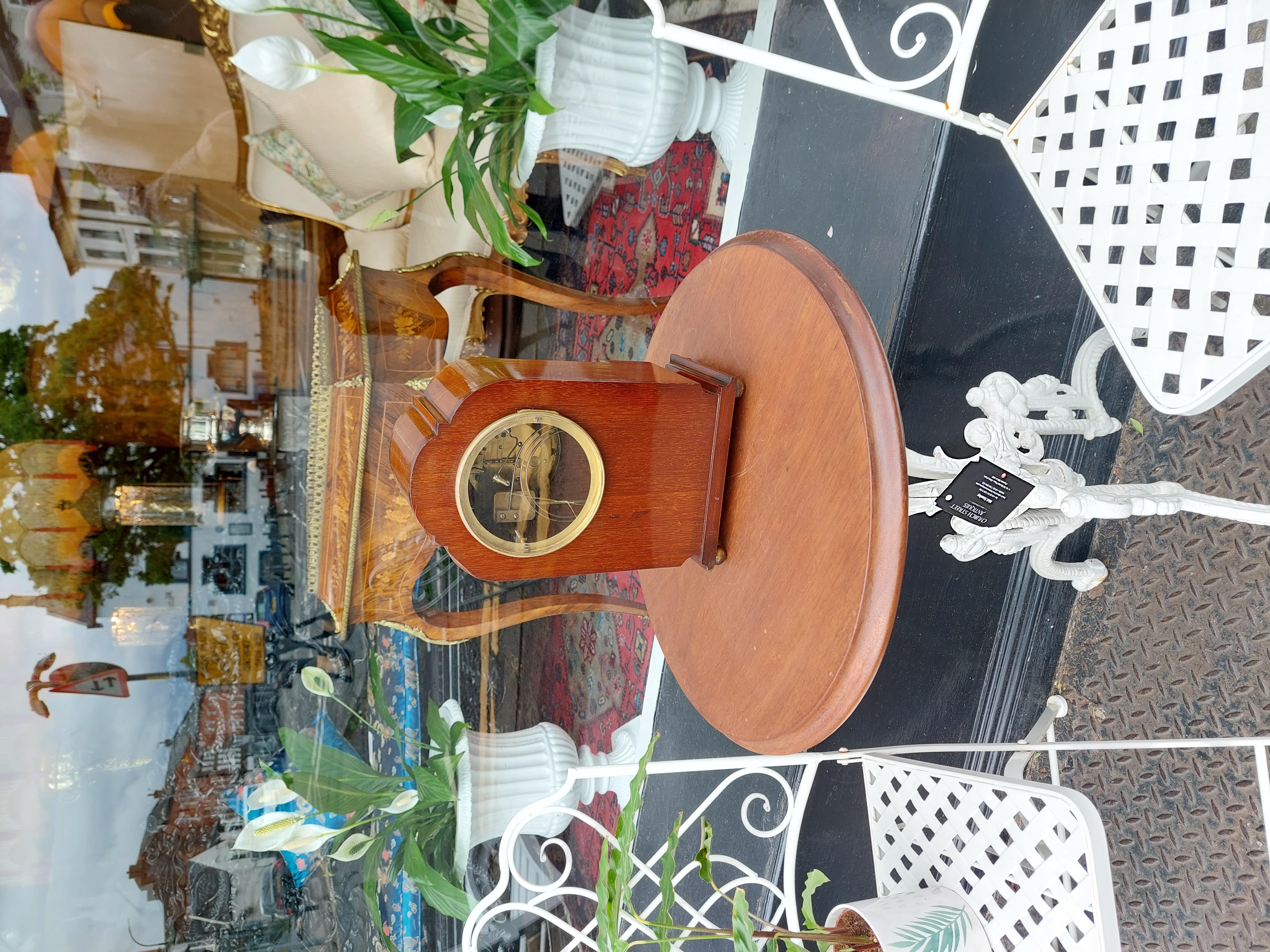 Early 20th Century Early 20thC Mahogany and Boxwood Inlaid Mantel Clock