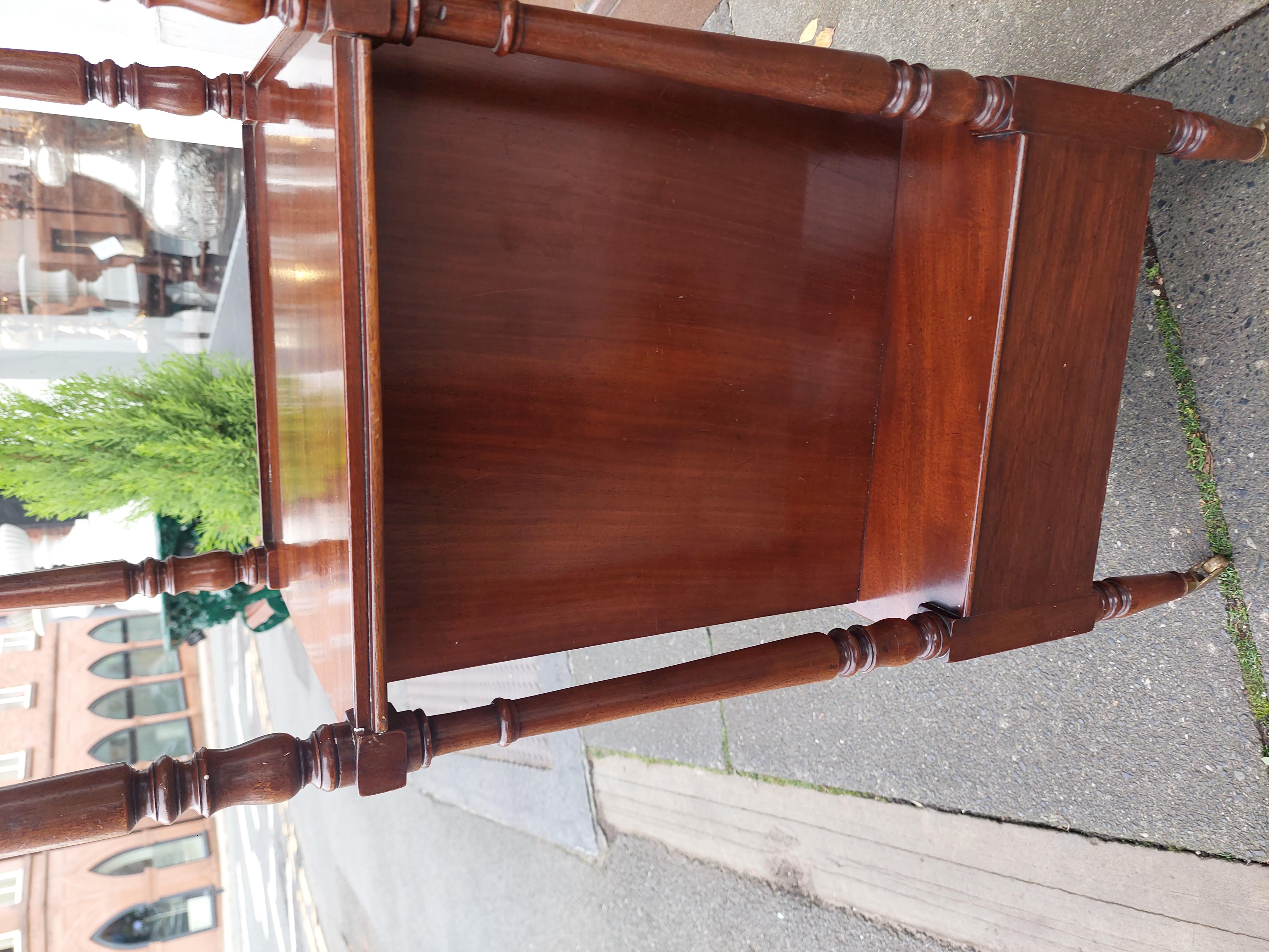 Early 20th Century Early 20thC Mahogany Three Tier Whatnot Stand For Sale