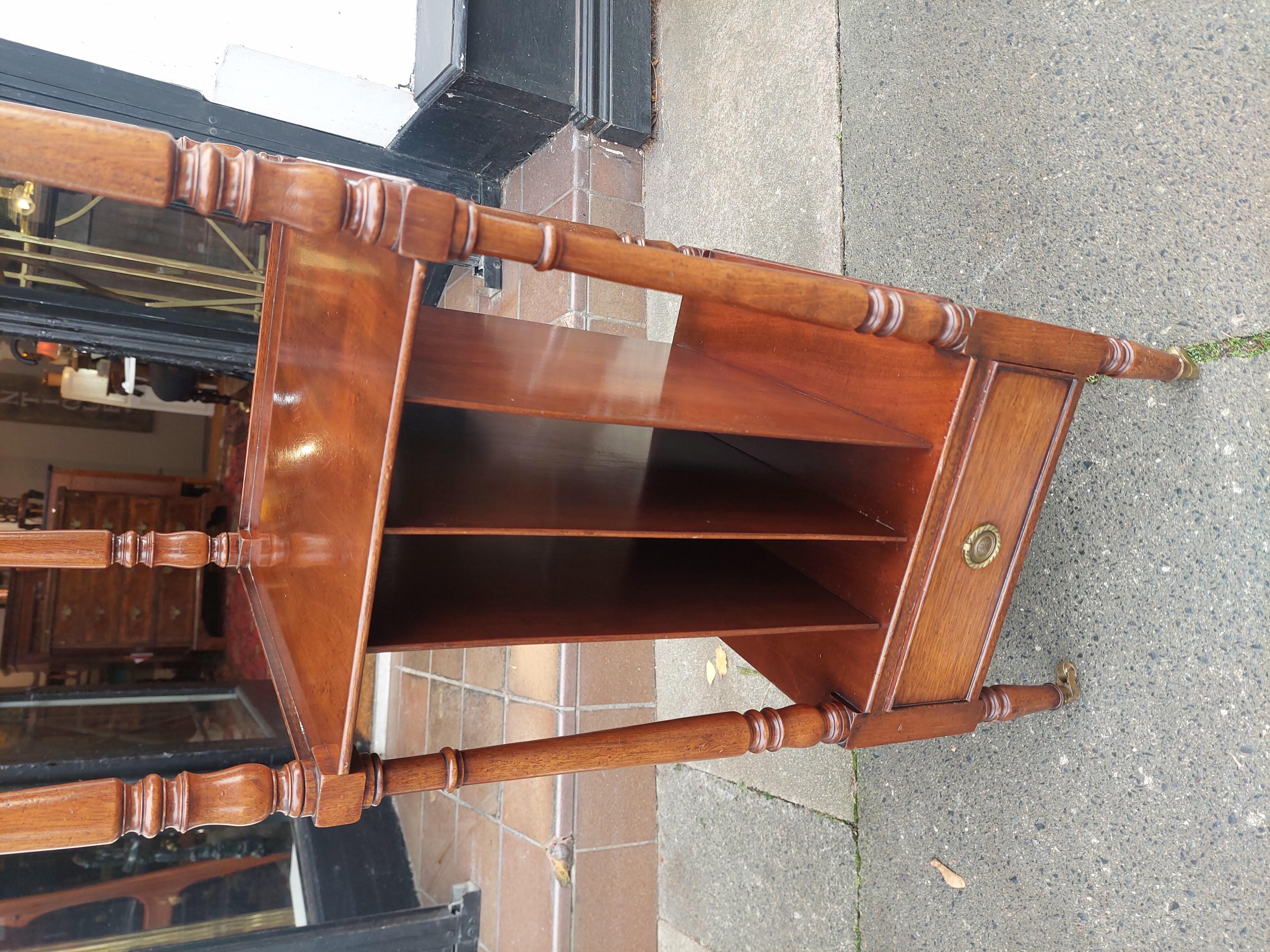 Early 20thC Mahogany Three Tier Whatnot Stand For Sale 1