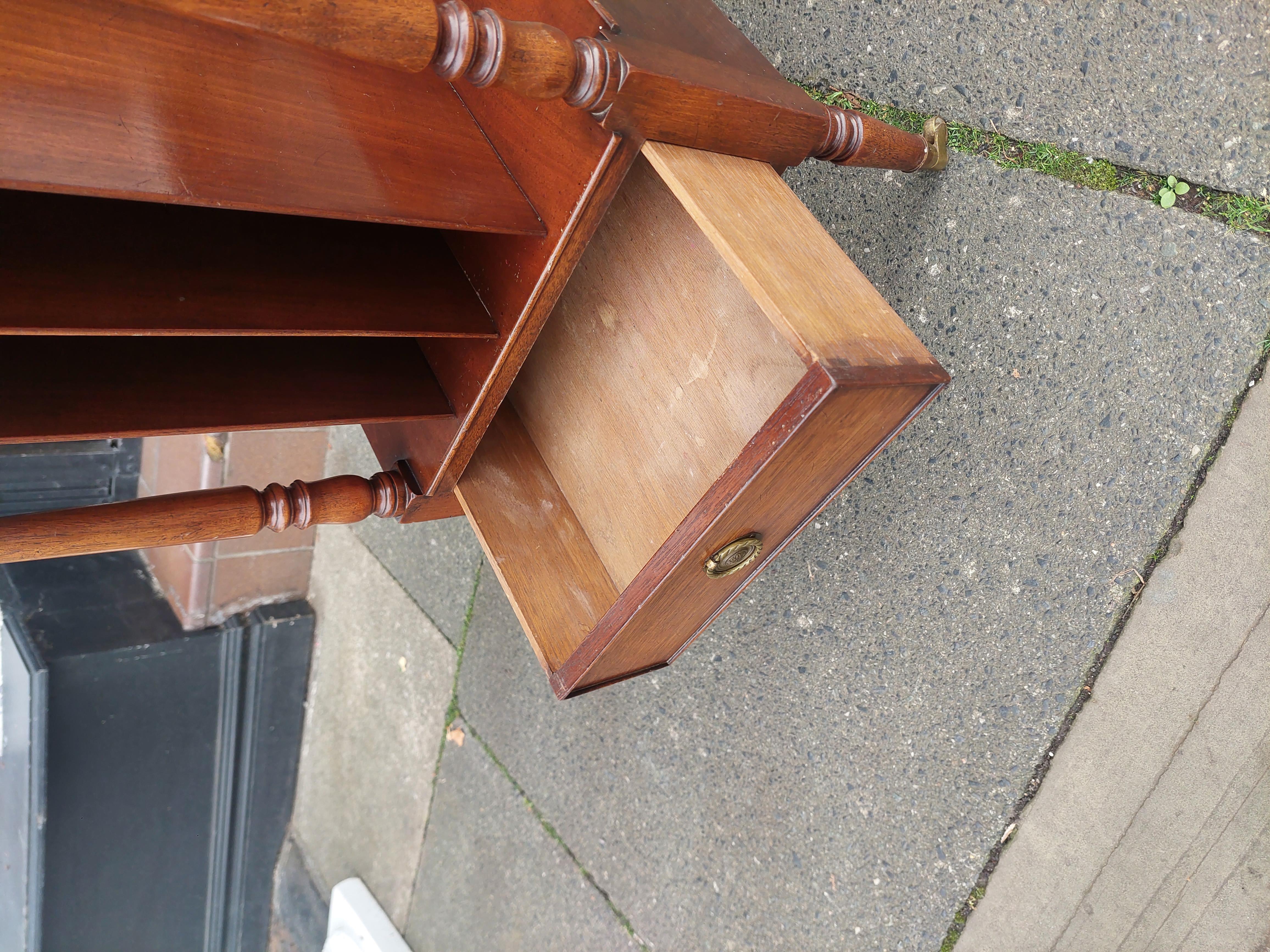 Early 20thC Mahogany Three Tier Whatnot Stand For Sale 2