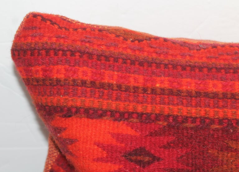 Early 20th C Mexican / American Indian Weaving Bolster Pillows / Pair  In Good Condition For Sale In Los Angeles, CA