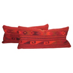 Early 20th C Mexican / American Indian Weaving Bolster Pillows / Pair 