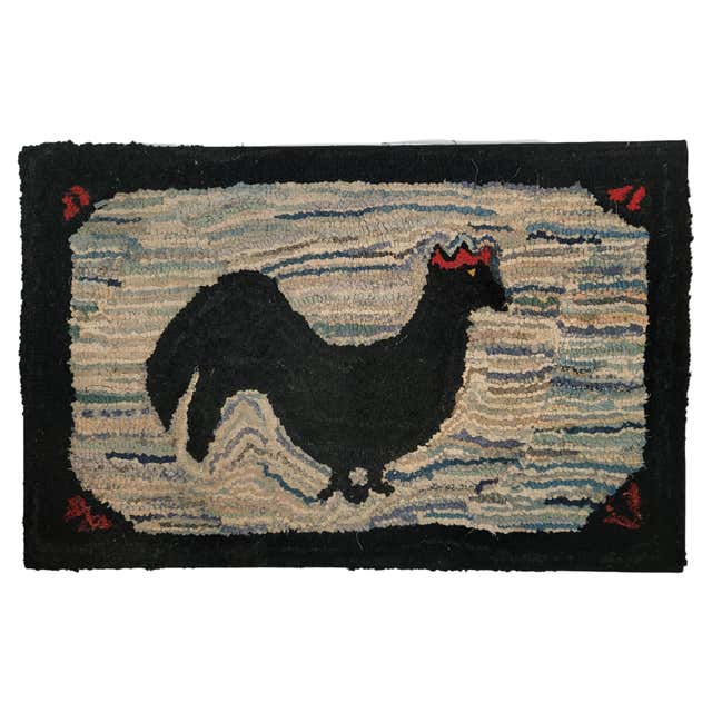 Flag Rugs 19th C American Flag and Stars Hand Hooked Rug For Sale at 1stDibs ...