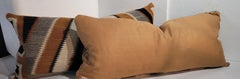 Early 20thc Navajo Indian Weaving Bolster Pillows, Pair