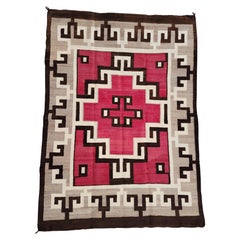 Early 20thC Navajo Indian Weaving Latchook Diamond