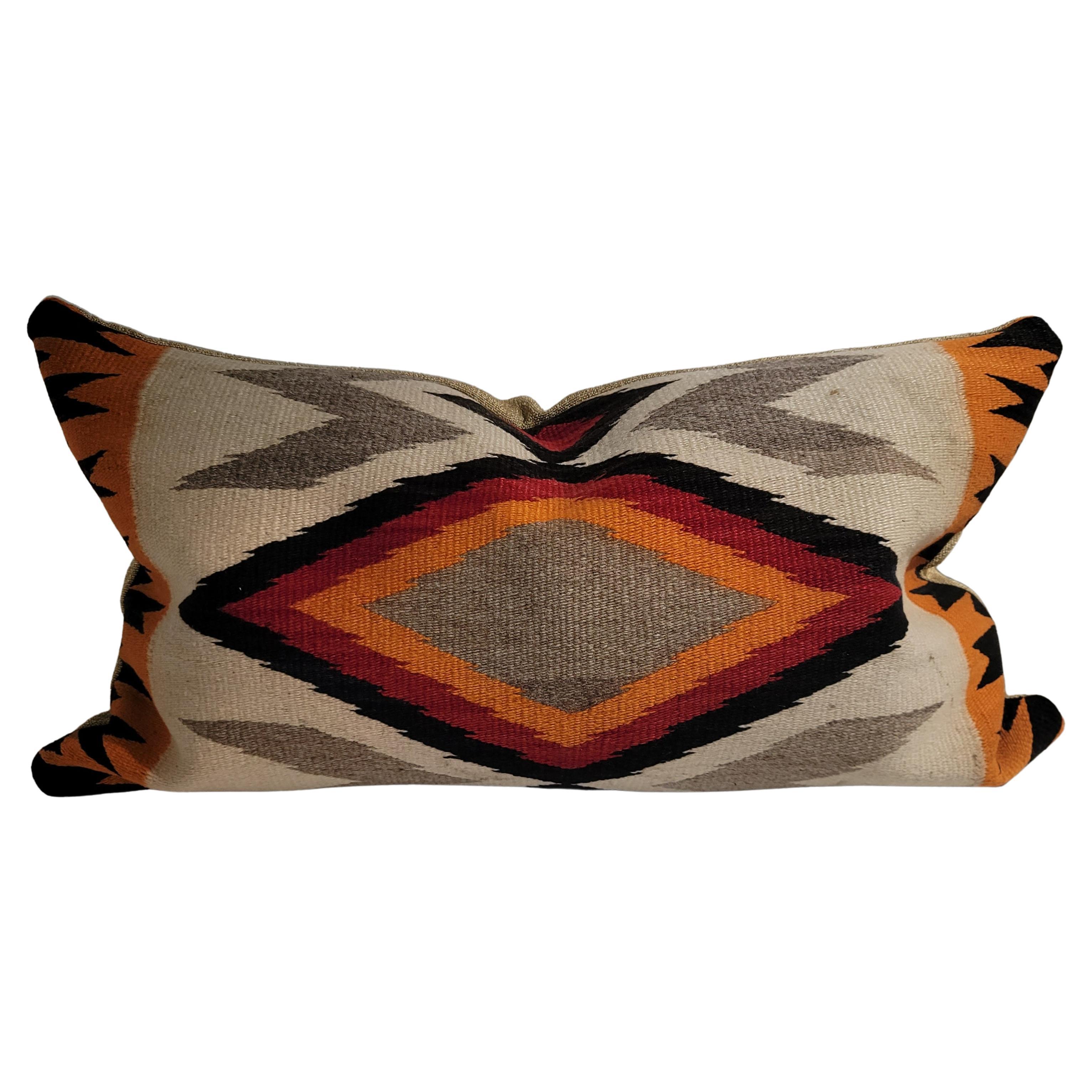 Early 20th Century Navajo Indian Weaving Pillow For Sale