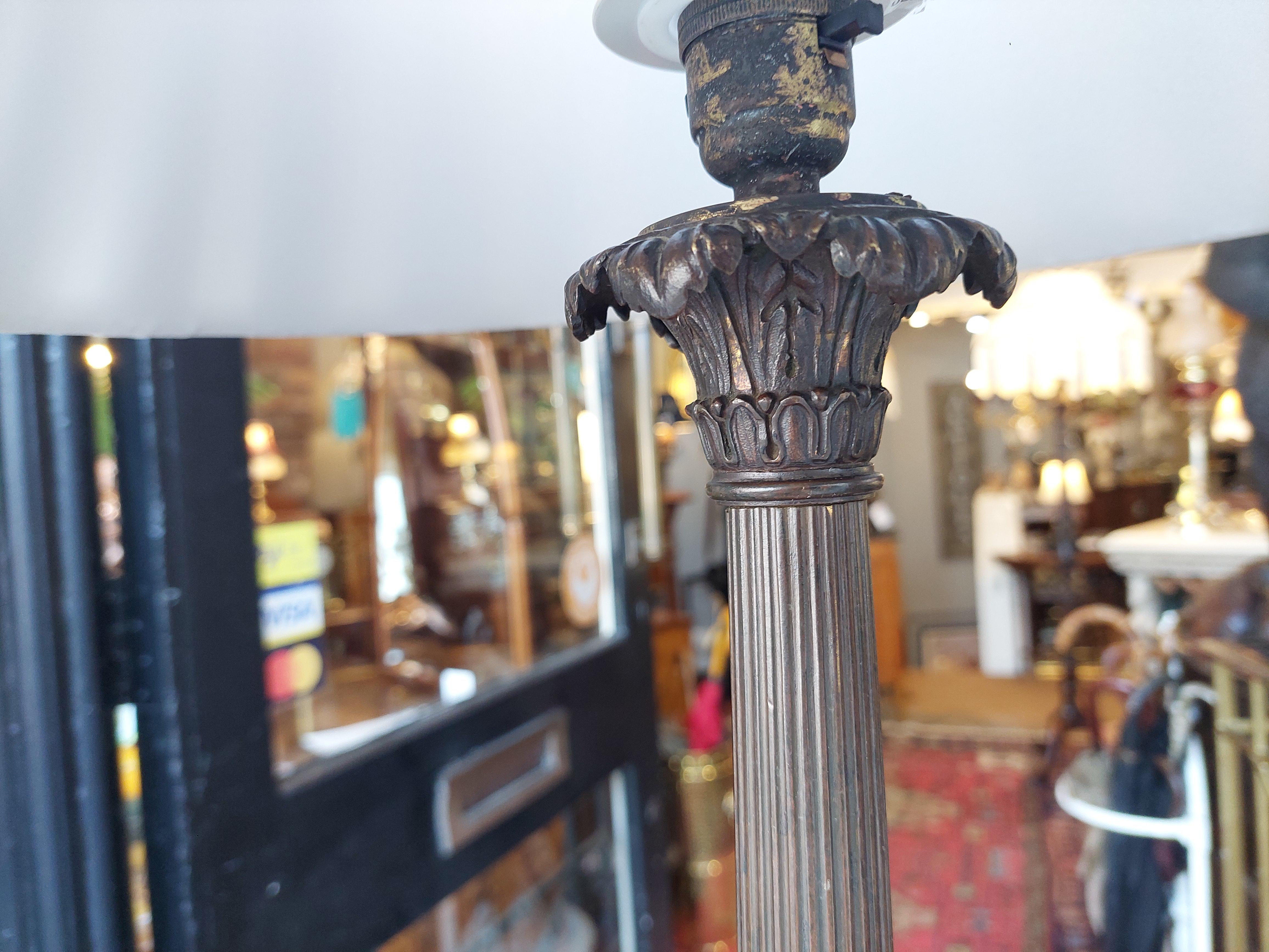 Early 20th Century Early 20thC Neoclassical Bronze Lamp For Sale