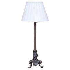 Early 20thC Neoclassical Bronze Lamp