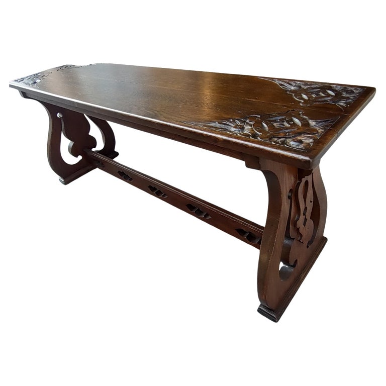 Early 20thc Oak Altar Bench Church Pew at 1stDibs