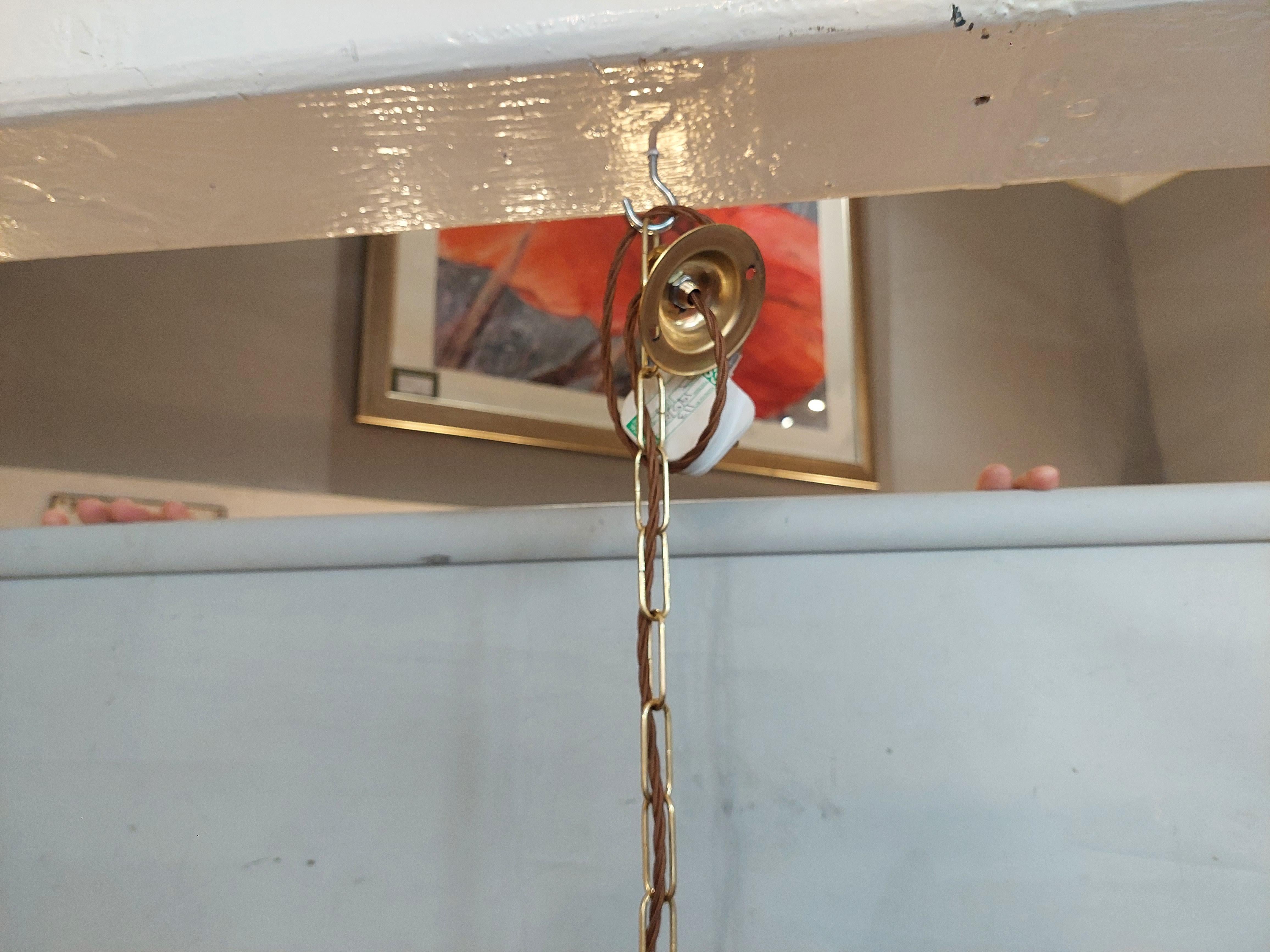Lanterna ottagonale in ottone dei primi del Novecento In condizioni buone a Altrincham, GB