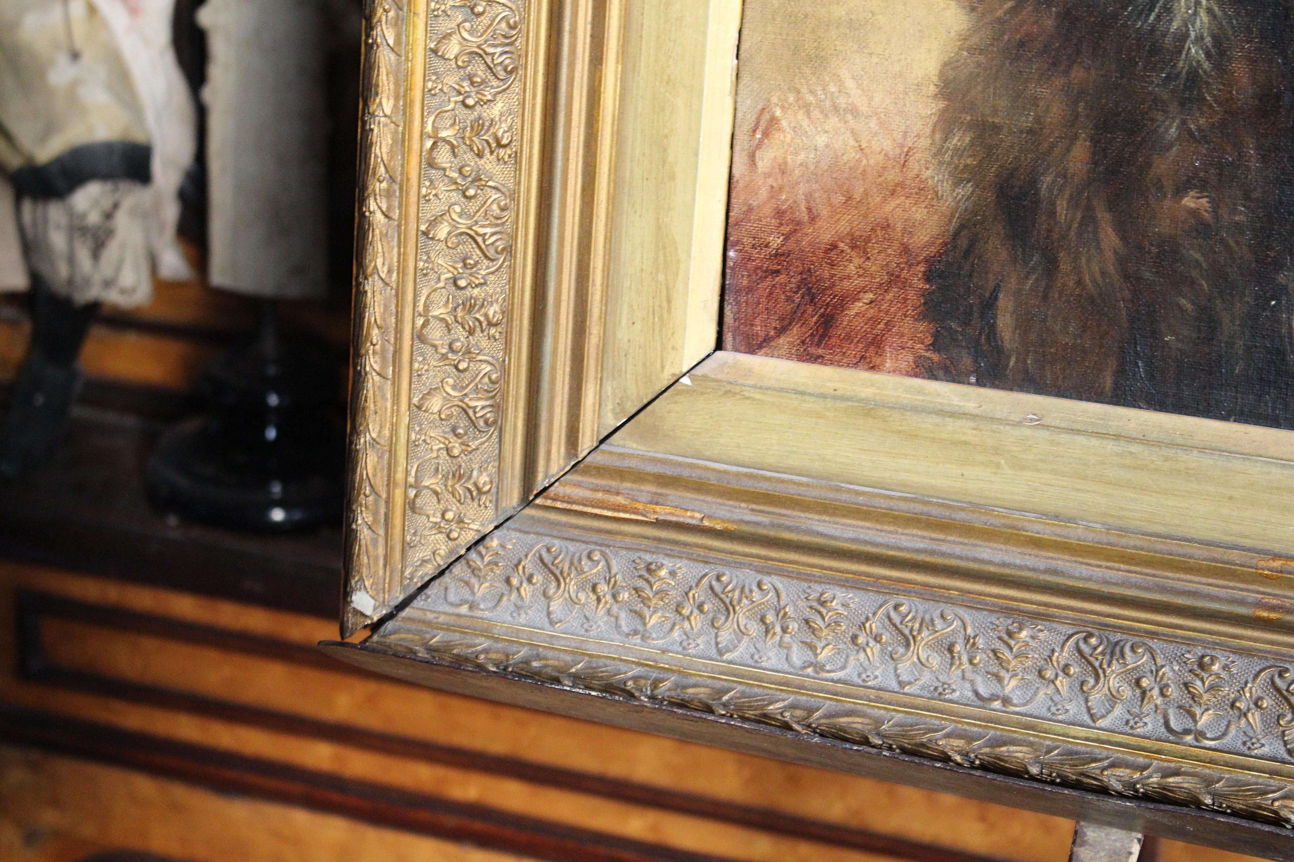 Early 20thC Oil on Canvas Circle of Henriette Ronner-Knip Mischievous Black Cat 2