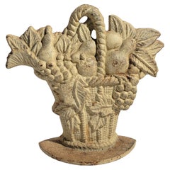 Early 20Thc Original Cream Painted Fruit Compote Doorstop Early 20Thc Original Cream Painted Fruit Compote Doorstop