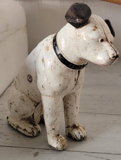 Early 20Thc Original Painted Iron Dog "Nipper"