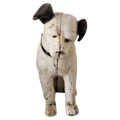 Early 20Thc Original Painted Iron Dog "Nipper"