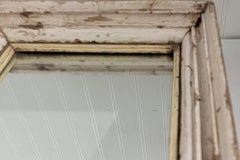 Early 20Thc Original White Painted Frame  Wall Mirror