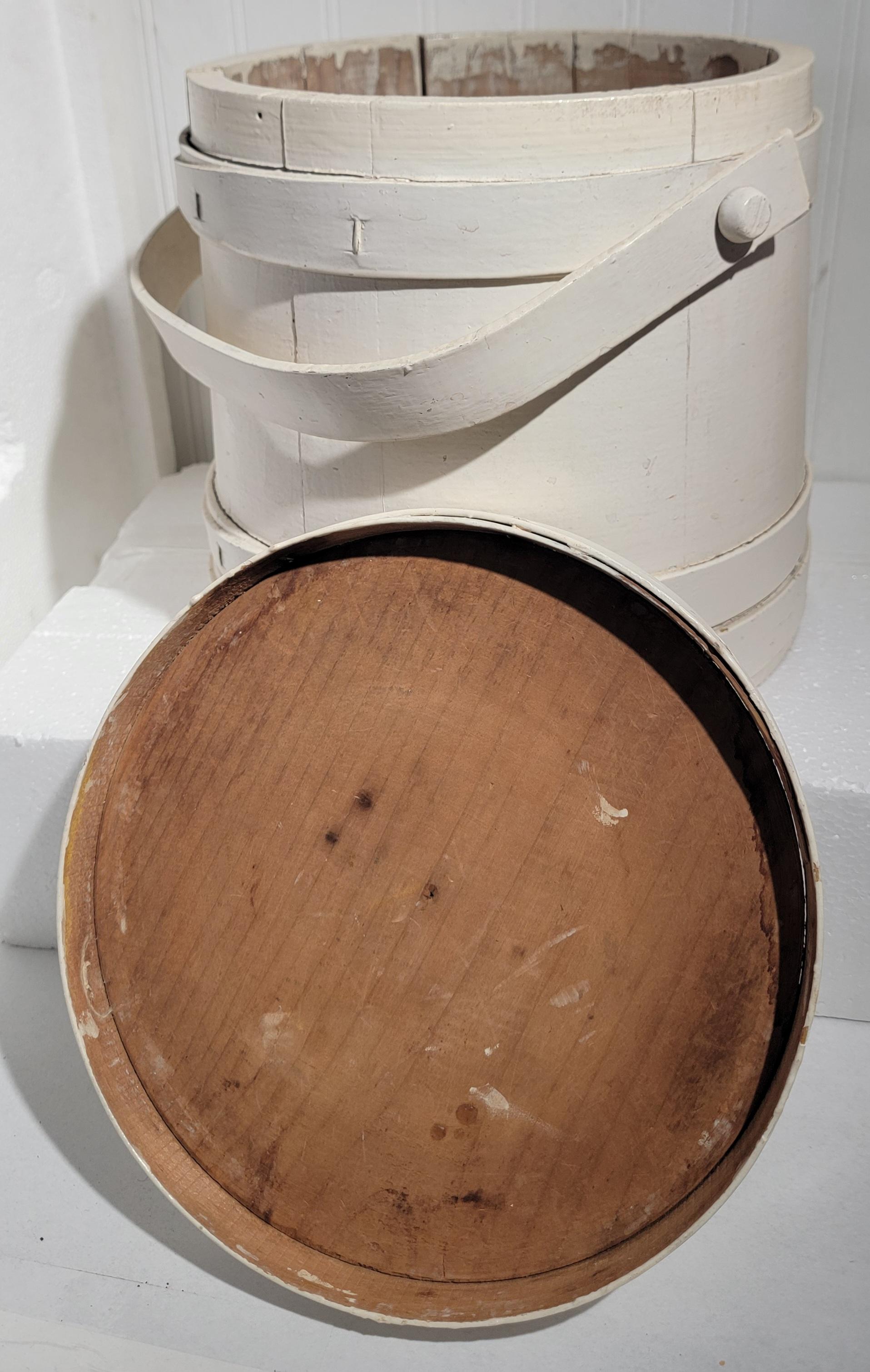 Early 20thc Original White Painted Furkins 2