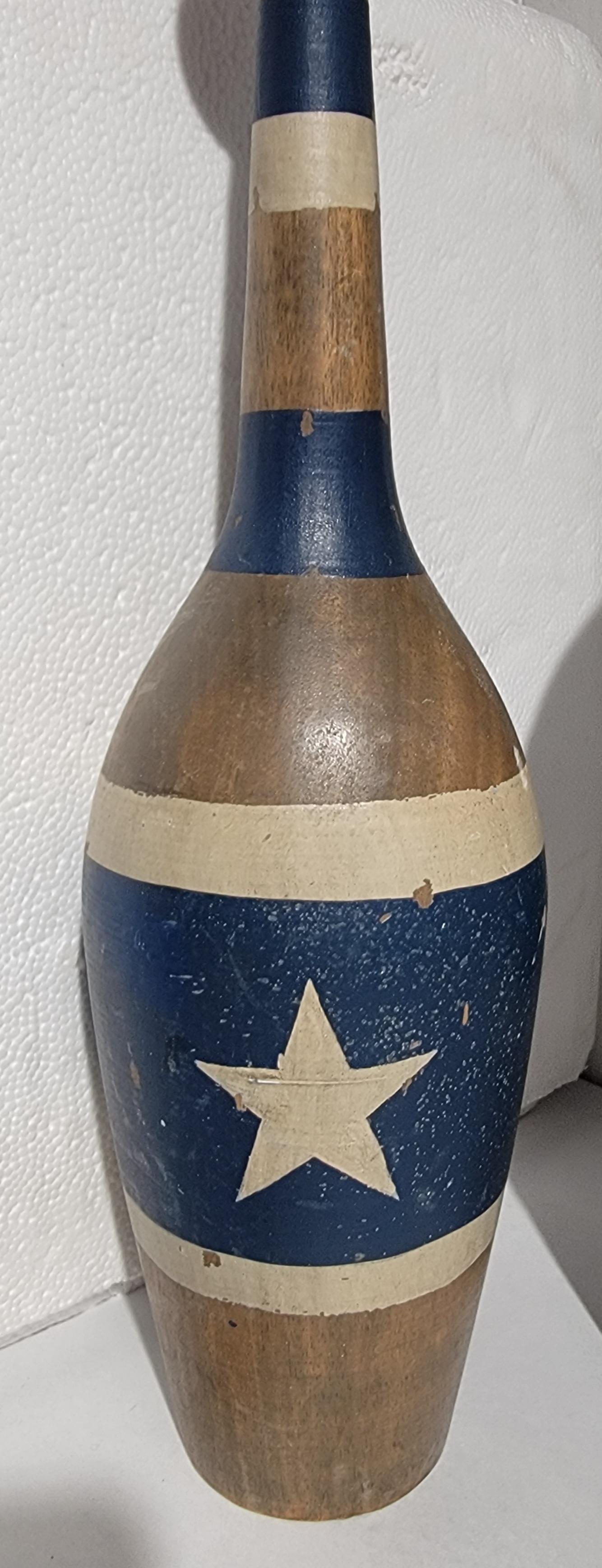Adirondack Early 20Thc Patriotic Blue Juggling Pins For Sale