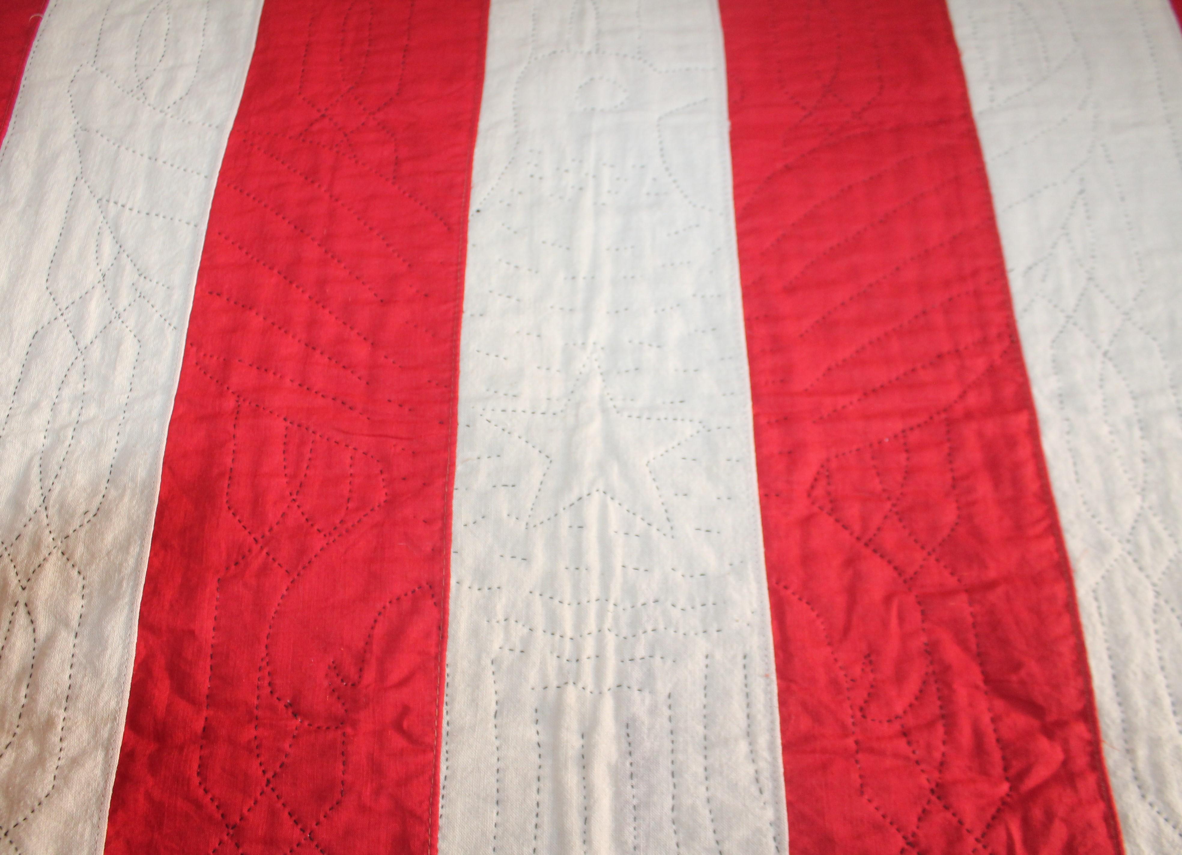 Early 20th Century Patriotic Eagle Crib Quilt 7