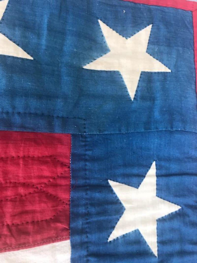 Early 20th Century Patriotic Eagle Crib Quilt 1