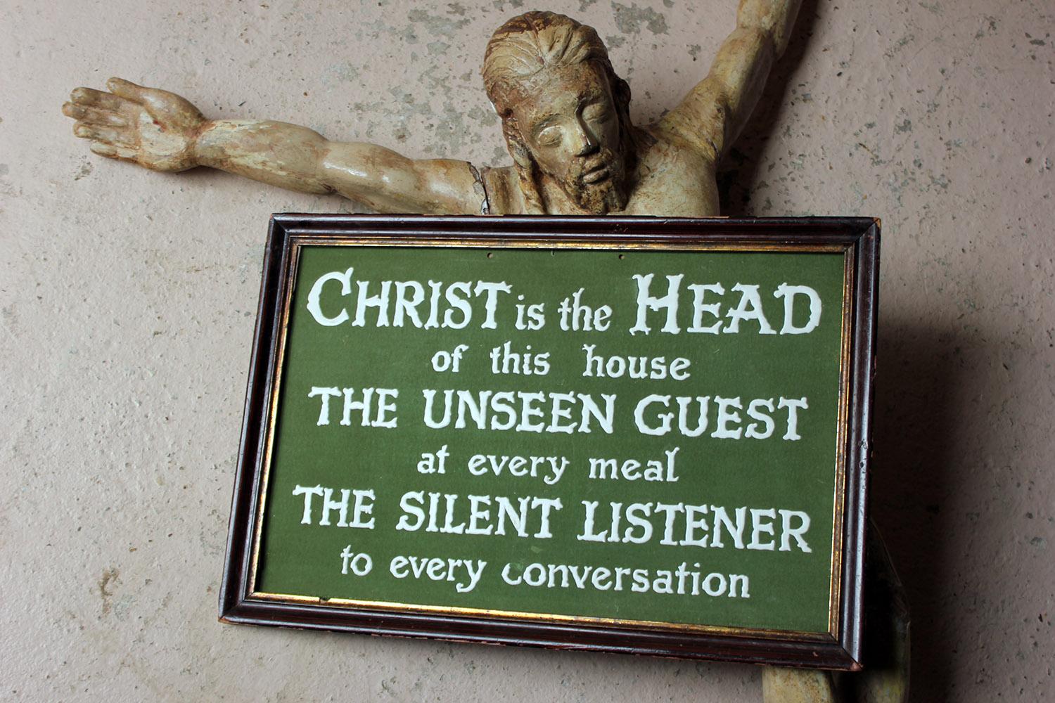 Religious Plaque; ‘Christ is the Head of this House’, circa 1915 3