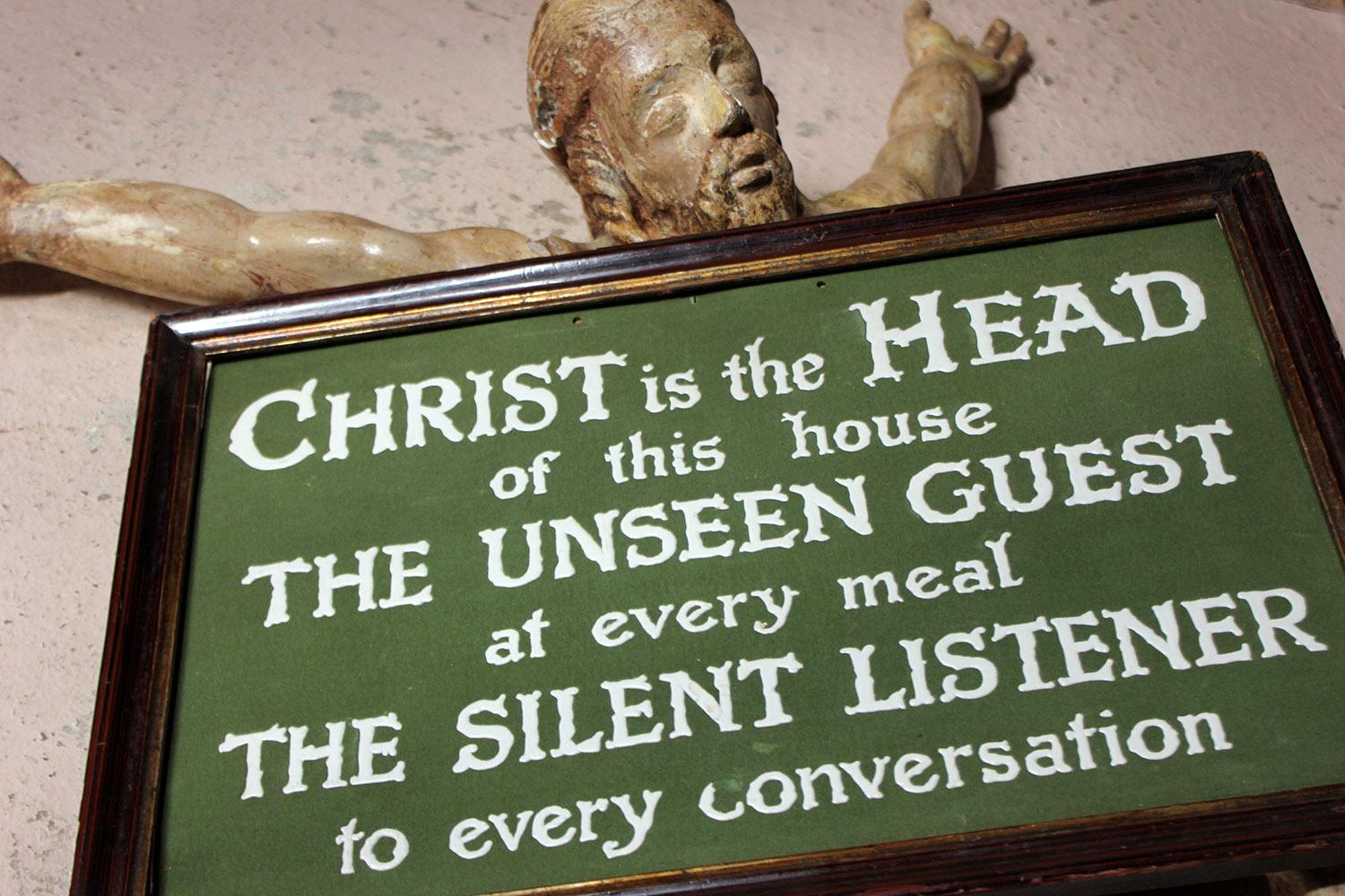Religious Plaque; ‘Christ is the Head of this House’, circa 1915 4