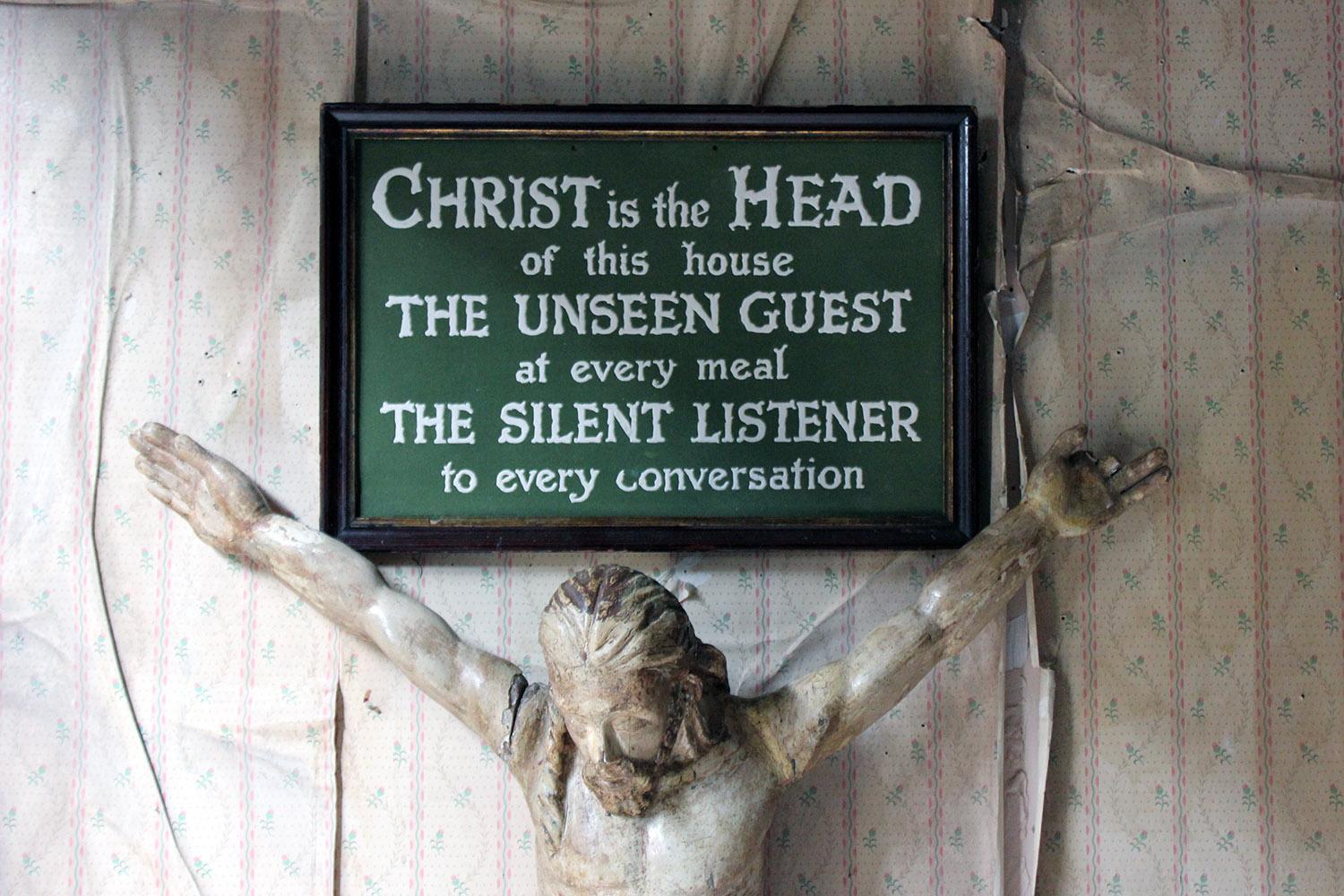Religious Plaque; ‘Christ is the Head of this House’, circa 1915 6