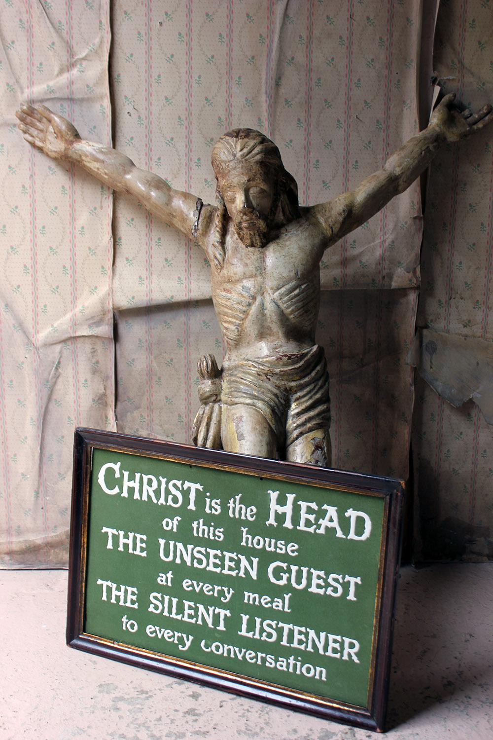 Religious Plaque; ‘Christ is the Head of this House’, circa 1915 7