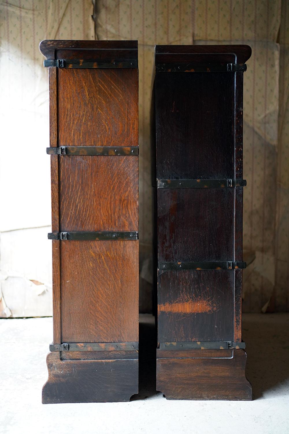 Early 20thC Set of Six Oak Stacking Barrister Bookcases by Globe Wernicke c.1910 6