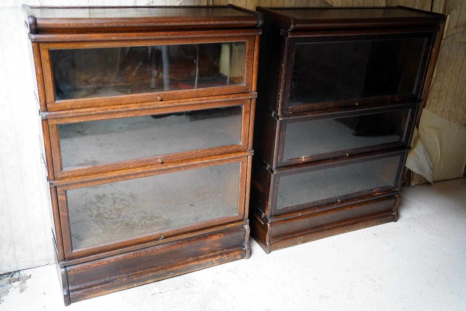 Early 20thC Set of Six Oak Stacking Barrister Bookcases by Globe Wernicke c.1910 9