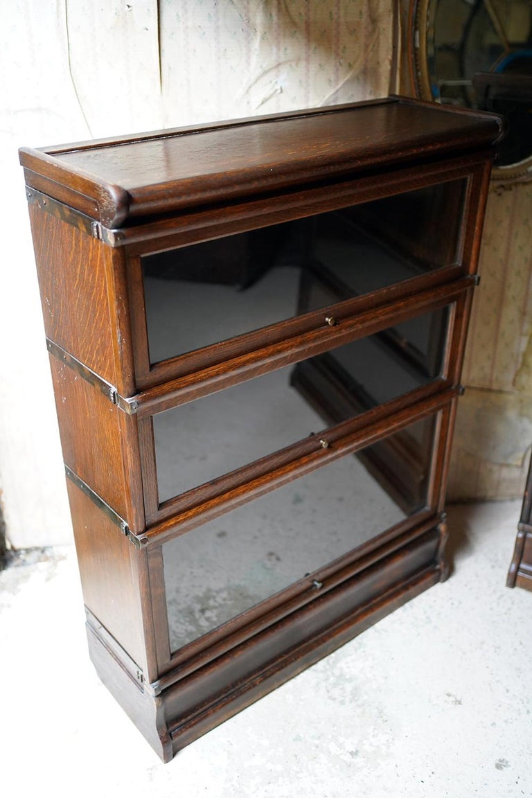 Early 20thC Set of Six Oak Stacking Barrister Bookcases by Globe