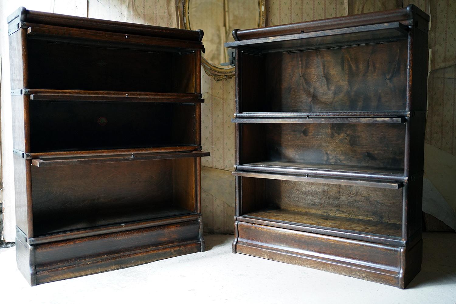 Early 20th Century Early 20thC Set of Six Oak Stacking Barrister Bookcases by Globe Wernicke c.1910