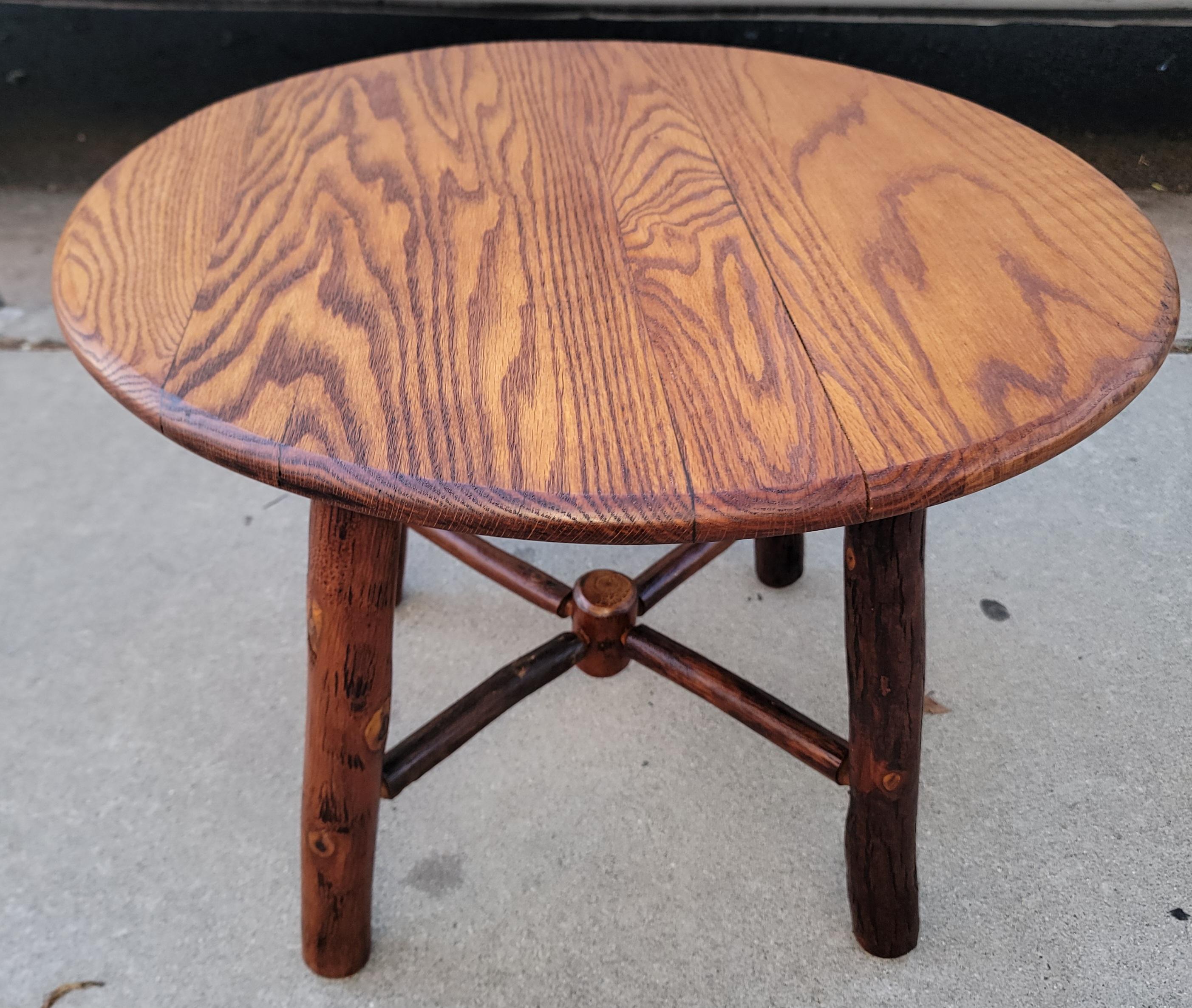 American Early 20Thc Signed Old Hickory Table For Sale