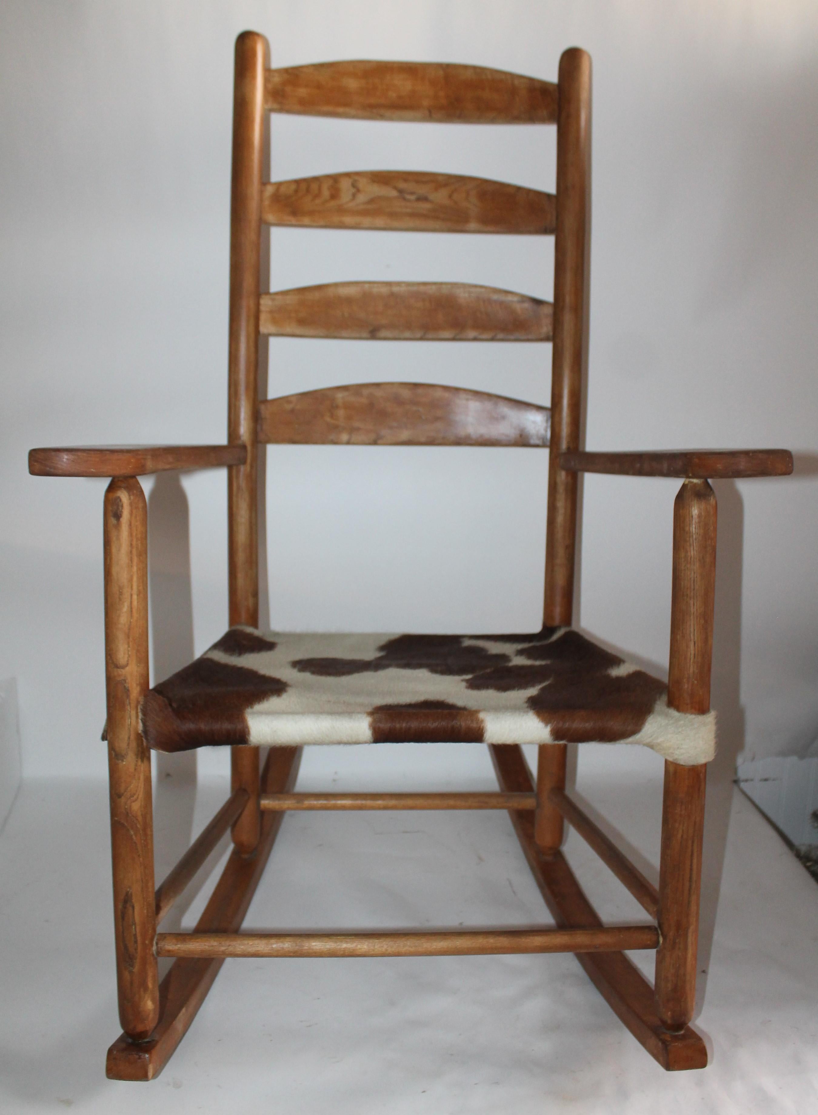 cow print rocking chair